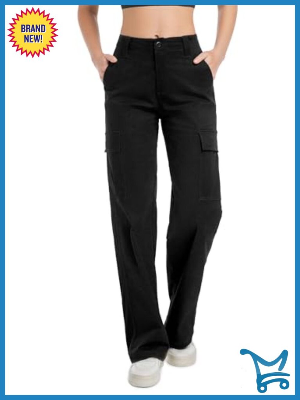 Soulsfeng Women's Cargo Pants Baggy Relaxed Fit Cotton Hiking Work Pants 6